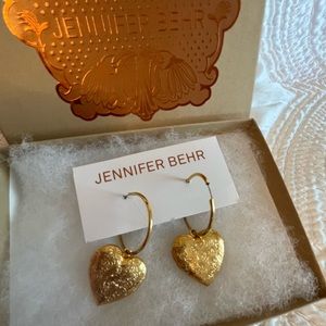 Jennifer Behr Couer Hoop Earrings